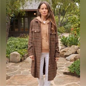 Frank & Eileen Gavin Italian Wool Blend Bouclé Shirt Jacket Shacket Size Medium